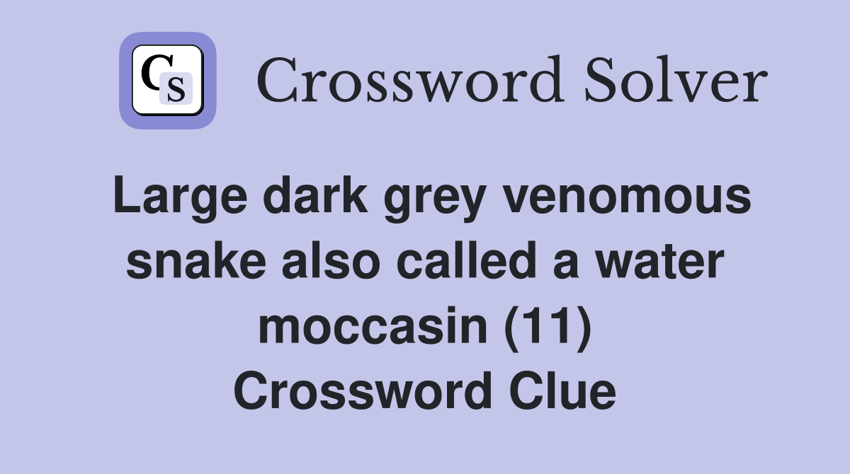 Large dark grey venomous snake also called a water moccasin (11